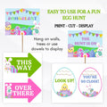 indoor outdoor easter egg hunt signs